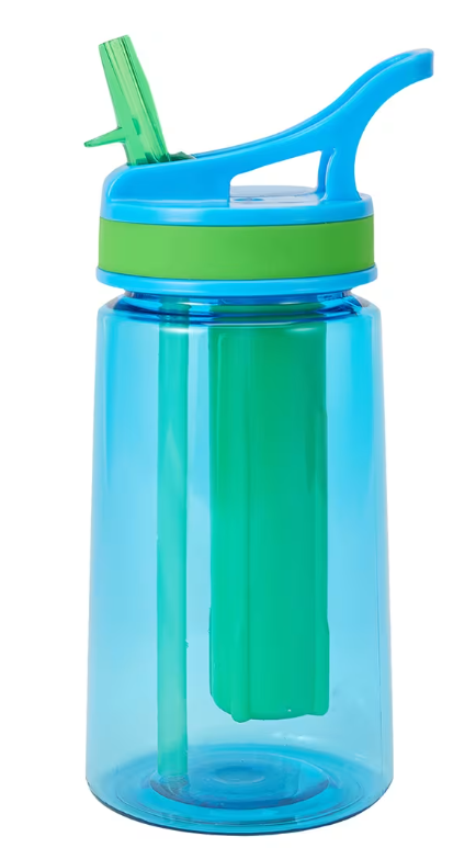 Mini blue flared bottle