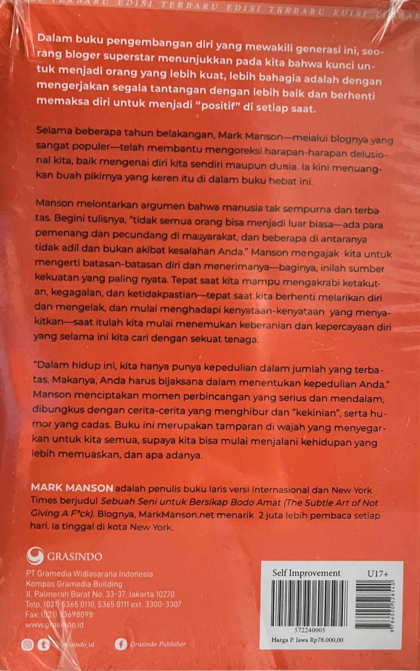 Sebuah Seni untuk bersikap Bodo amat (The subtle art of not giving a f*ck) - Mark Manson
