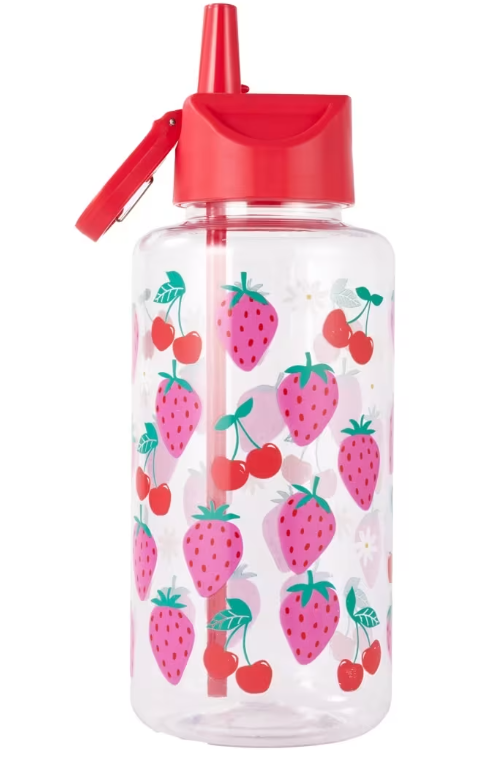 Strawberry & Cherry Cylinder Water bottle
